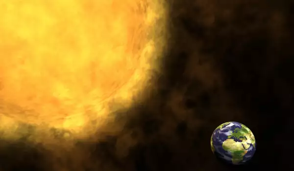 Разстоянието между Земята и Слънцето колко е?